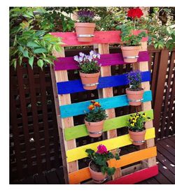 Beautiful Upcycled Vertical Pallet Garden Custom Made