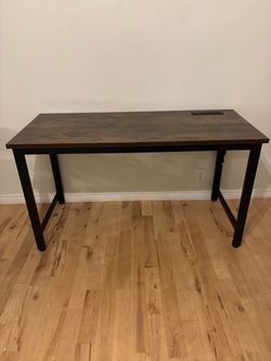 Office Computer Desk, 24” x 54”, Rustic Brown