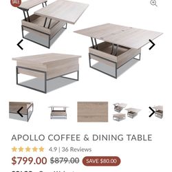 Combination Coffee/Dining Table