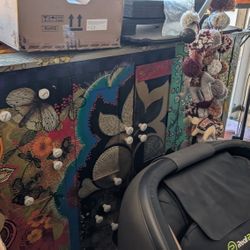 Hand Painted Solid Wood TV/AV Armoire - One Of A Kind! 