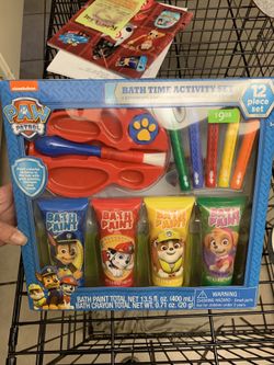 Paw patrol bath activity set: new, unopened box