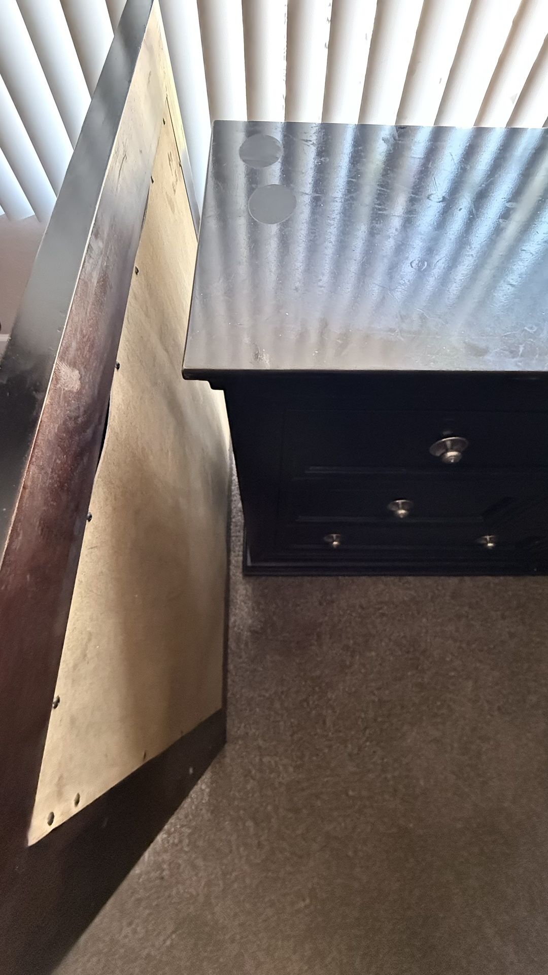 Dresser And Matching Mirror, Black