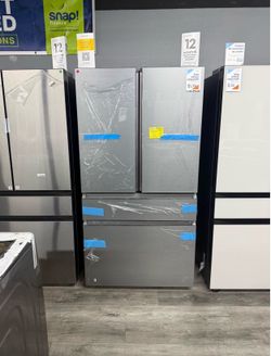 Café - 36 in. Wide 23.2 Cu. Ft. 4-Door French Door Counter-Depth Smart Refrigerator with Dual Dispense AutoFill Pitcher - Platinum Glass 🔥