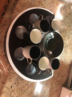 12 piece coffee or tea set (6 cups and 6 saucers)