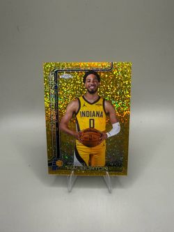 Topps Chrome Update Tyrese Haliburton Gold Speckle Image Variation /50