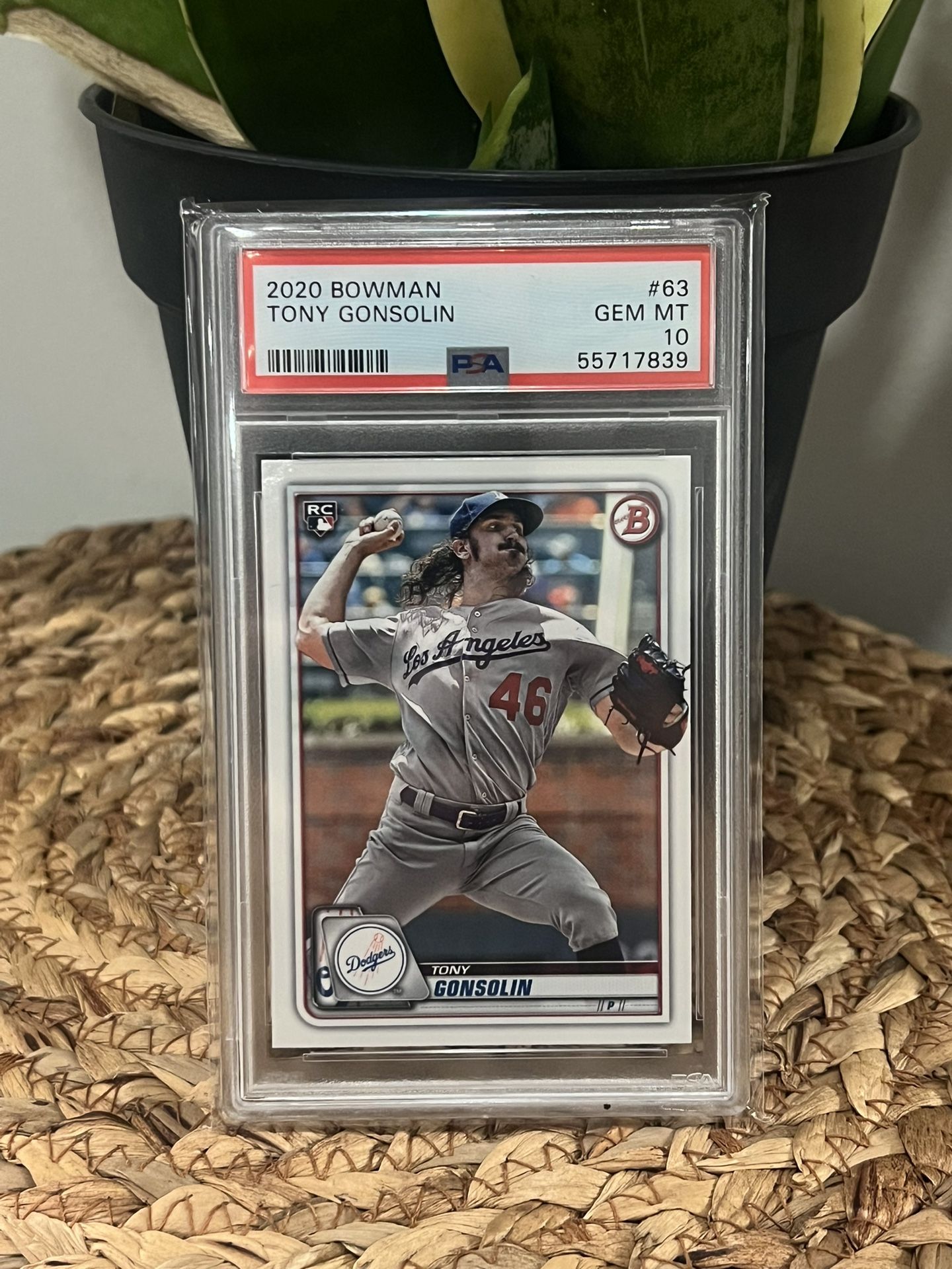 2020 Tony Gonsolin Bowman Rookie Card PSA 10