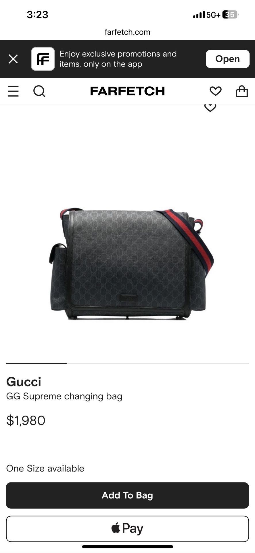 Gucci GG Supreme changing bag