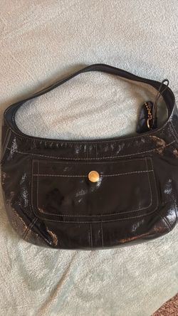 Coach Black Patent Leather Shoulder Bag / Hobo Purse