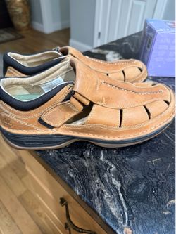 Timberland Smart Comfort Tan Leather Fishing Sandals Men's size 8,5