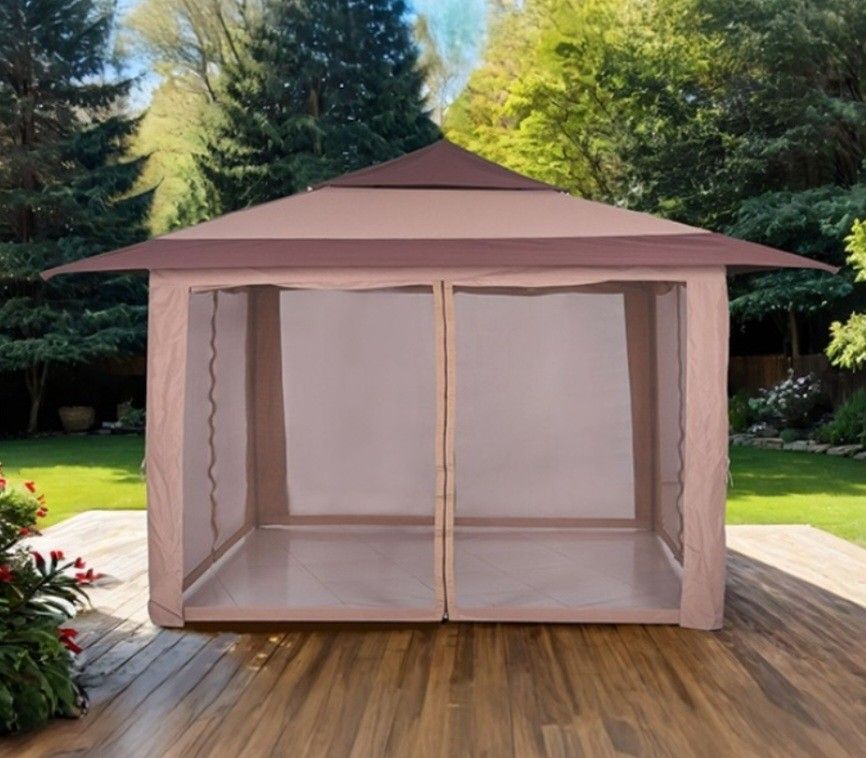 Brand New Brown Outdoor Patio Gazebo 