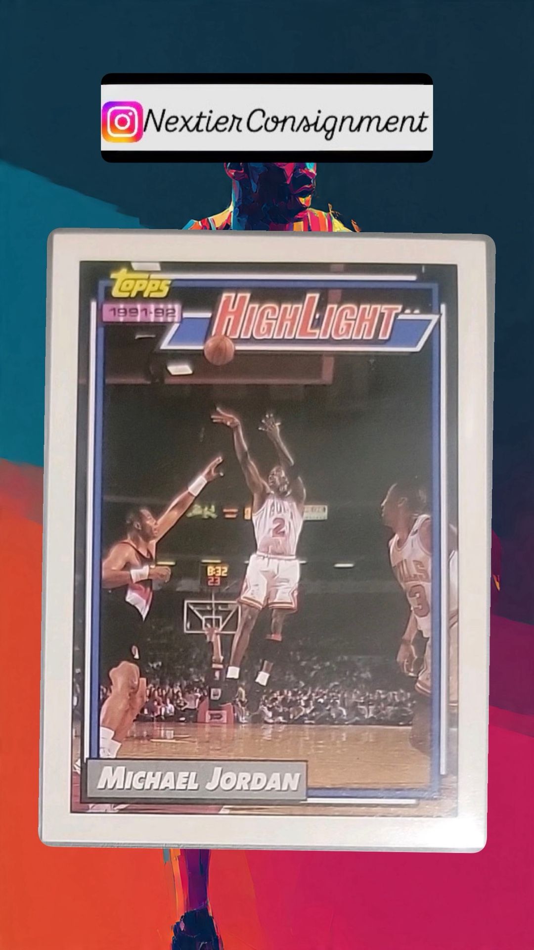Michael Jordan 1992-93 Topps The Highlight Basketball Card – Bulls