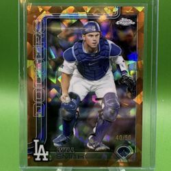 2025 Topps Chrome Will Smith Orange Refractor #USC196 /50 Dodgers 🔥