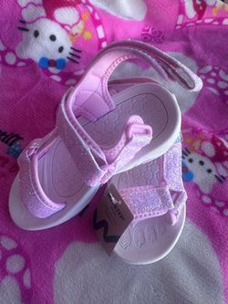 BNWT Pink Glitter girl sandals