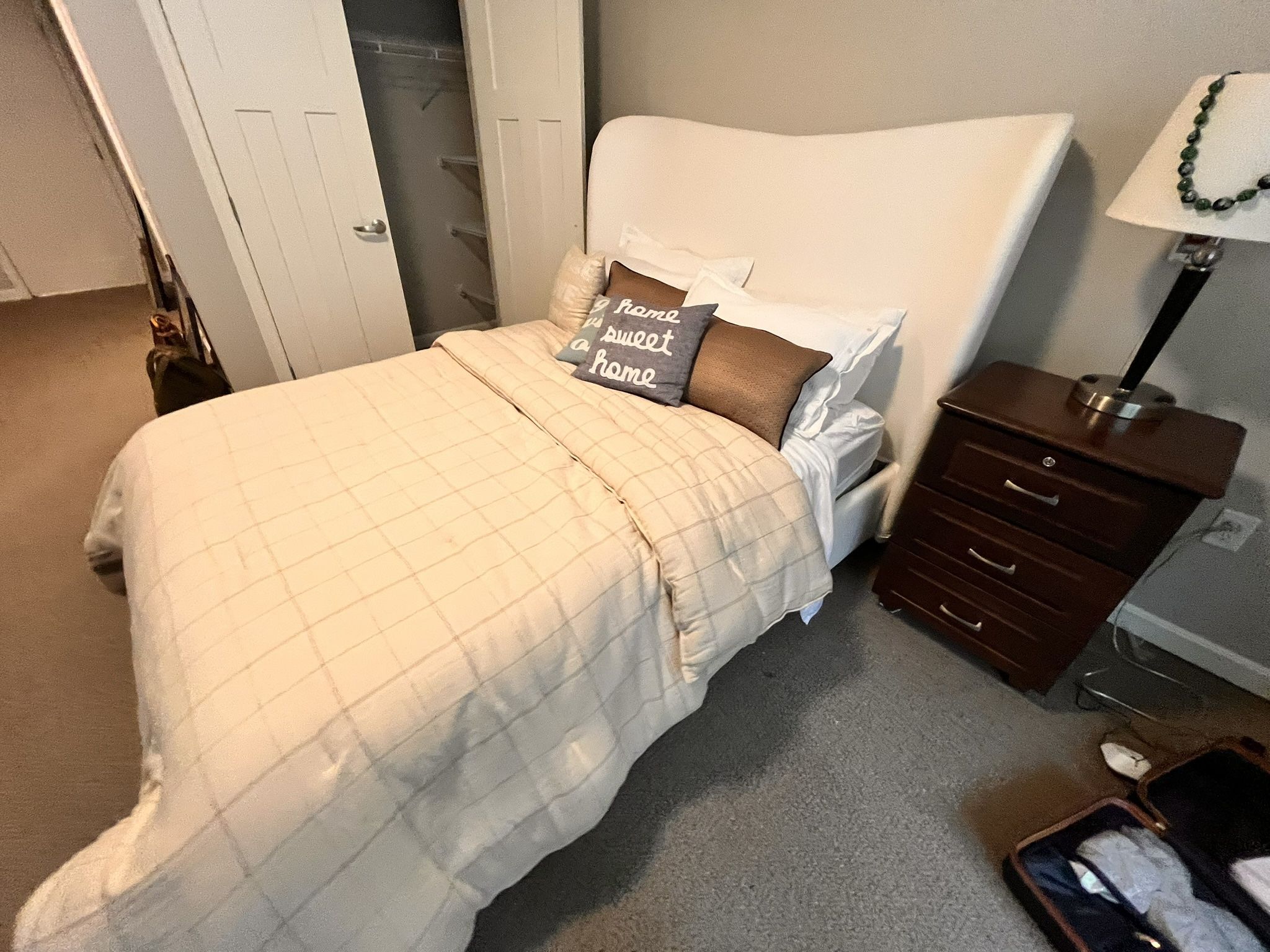 Bed, Frame And Large TV