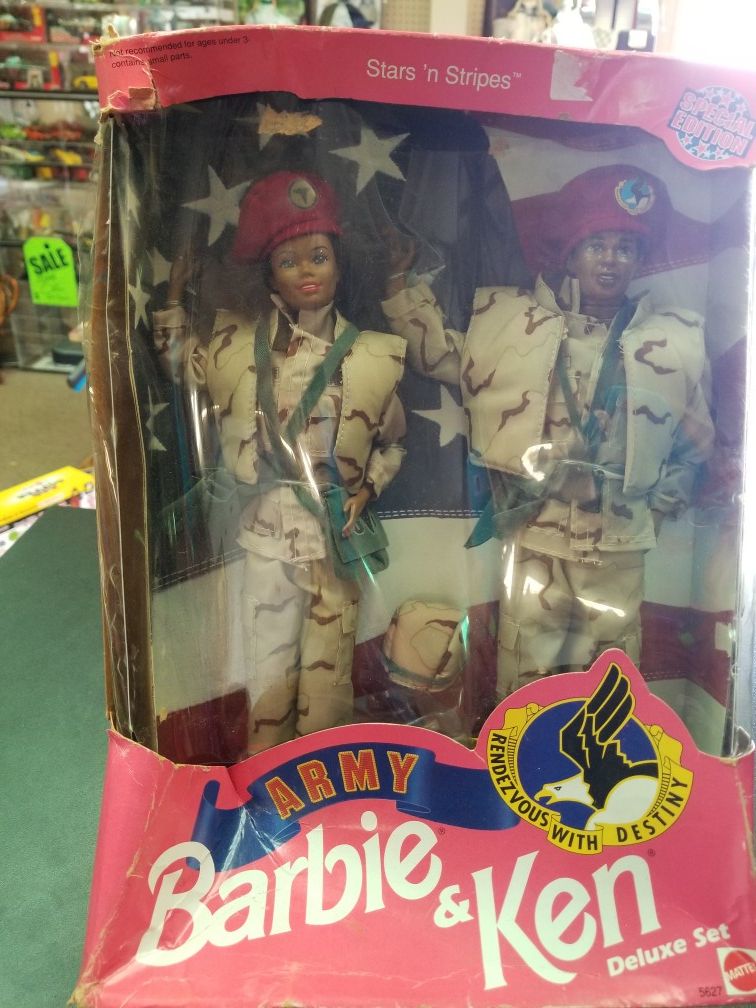 Black military army Barbie