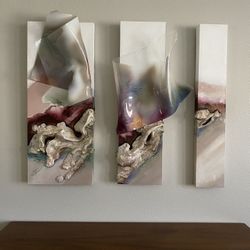 Original Triptych Mixed Media on Canvas by Juli McEachern (price is firm)