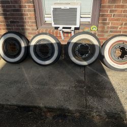 Set of 4 Vintage VW Beetle 15″ Steel Rims + Tires (Fits Classic Bug)