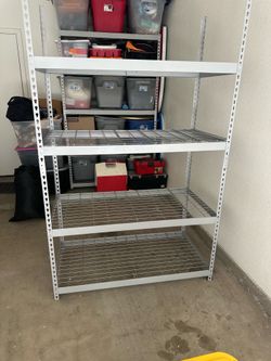 5 shelf metal storage rack