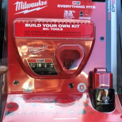 Milwaukee 12 Batter And Charger Combo 