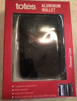 $10 Christmas Gifts! Totes Aluminum Wallet - New!