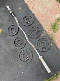 Olympic curl bar and 6-5lb