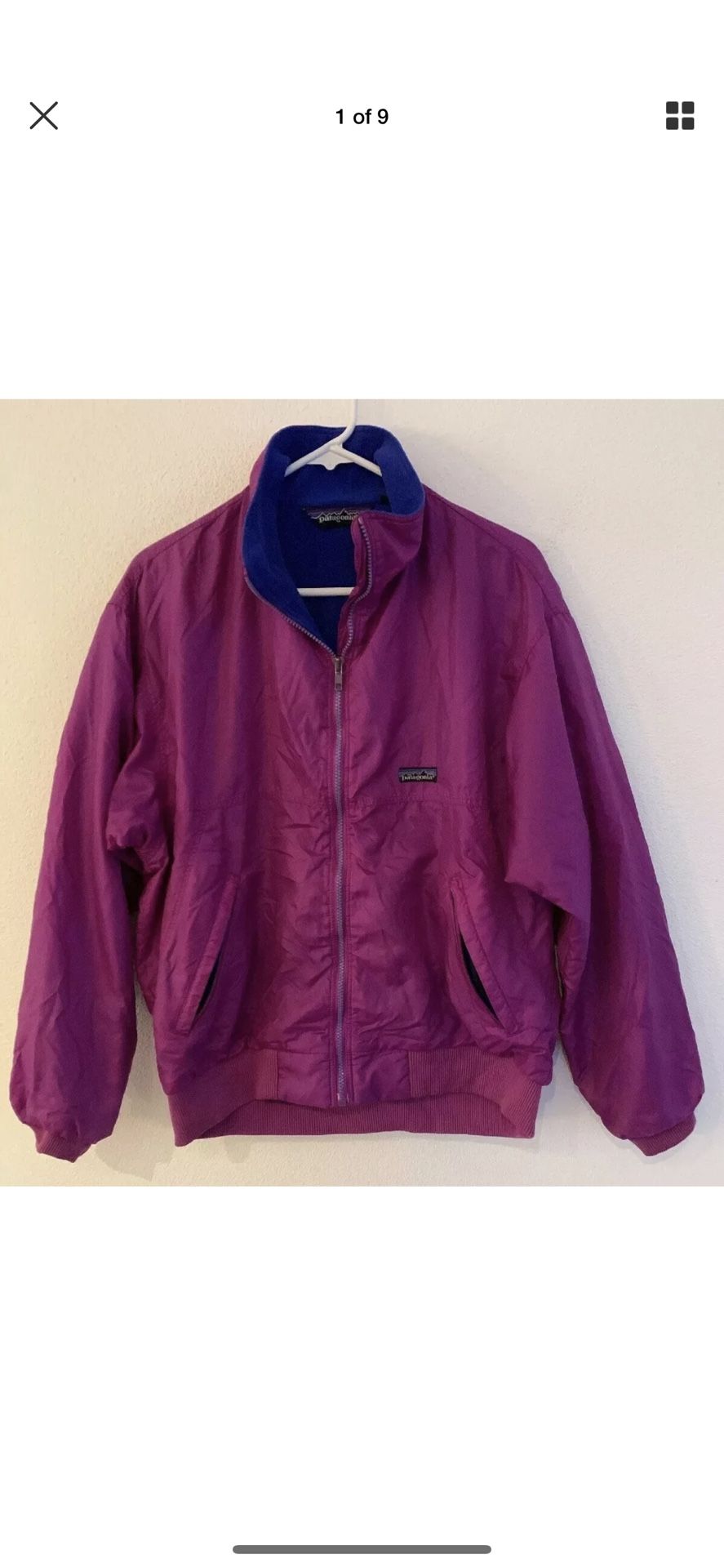 Men’s purple Patagonia baggie jacket! Size medium