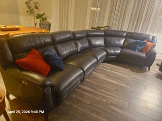 Power  Side Recliners Grey  Sectional Sofa