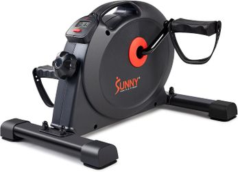 Sunny Health & Fitness Smart Under Desk Mini Pedal Exerciser - Bluetooth Fitness Cycle