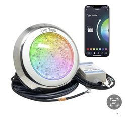 Life-Bulb.  Smart Pool LED Pool Lights for Inground Pool, Wall Mounted, Color Changing with Remote - 75ft Cable, Works with Remote or Phone App - iOS/