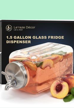 Glass Beverage Dispenser. 1.5 Gallon