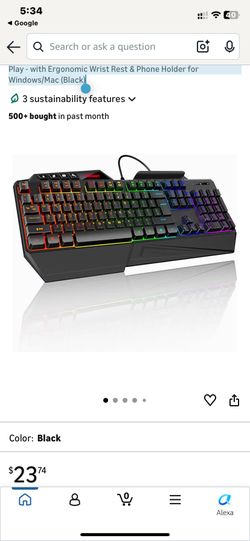 Wired gaming keyboard