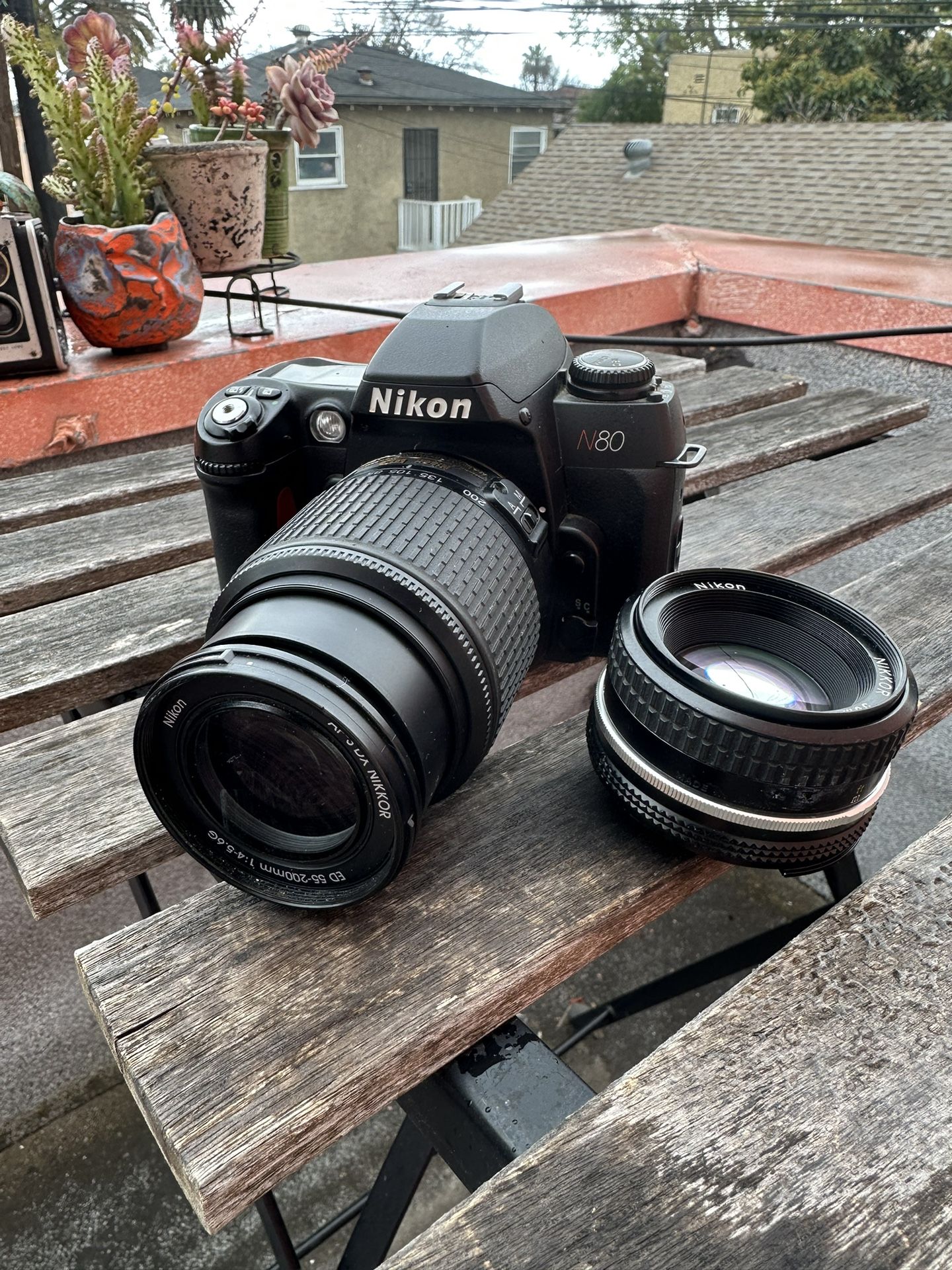 Nikon N80 - With 2 Lenses - 35mm Film Camera 