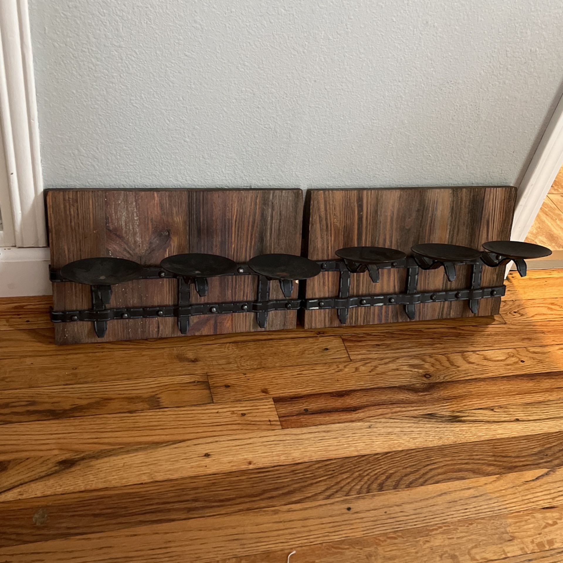 Wooden/metal Candle Holder