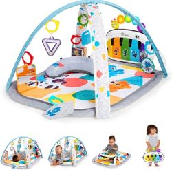 Baby Einstein 4-in-1 Kickin' Tunes Music and Language Play Gym and Piano Tummy Time Activity Mat