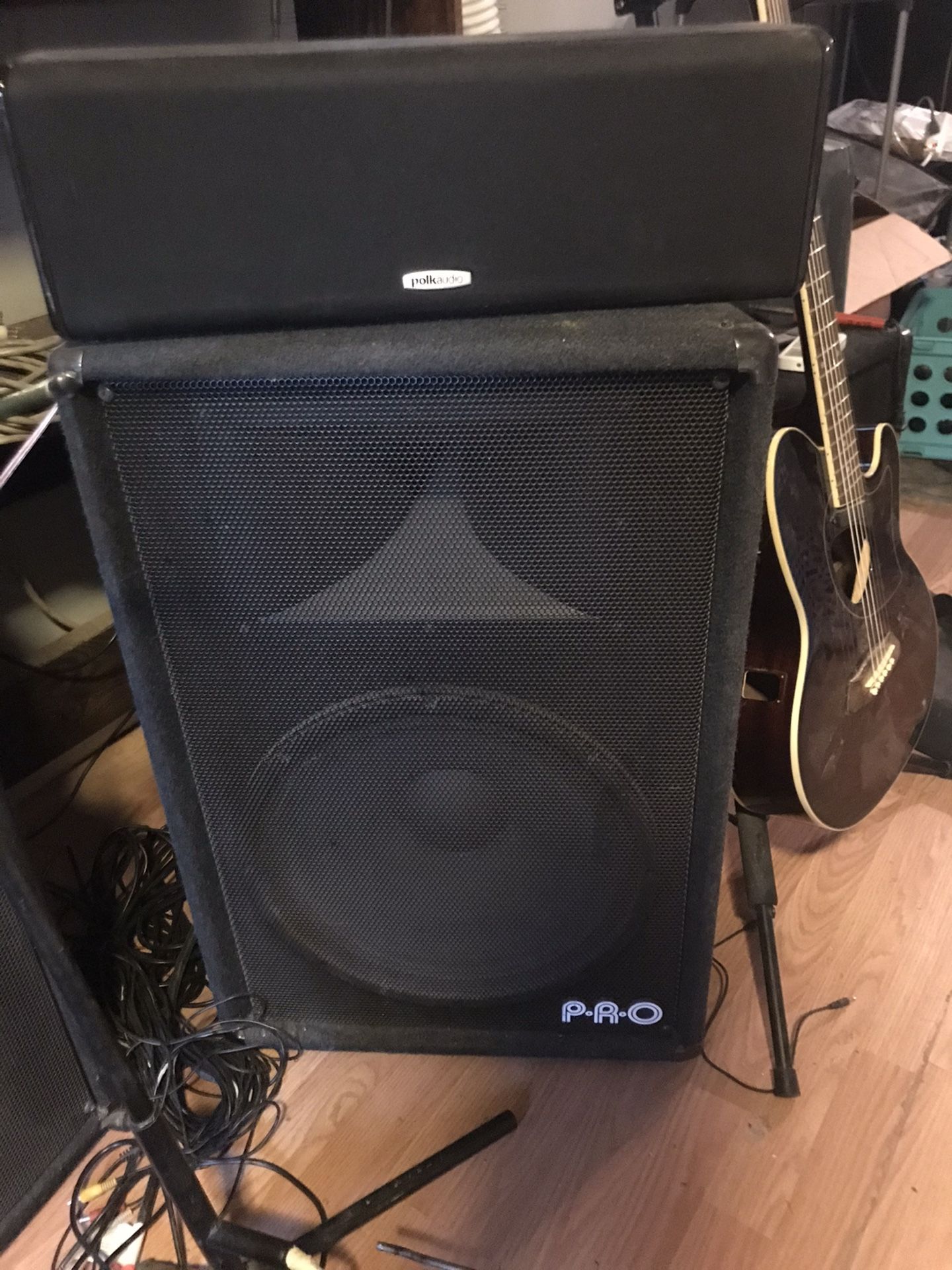 PA Speakers and Amp
