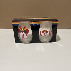 Disney Wine Glass Set Tear Drop