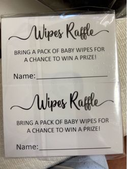 50 pc wipe raffle cards