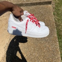 Supreme White Af1 (Worn)