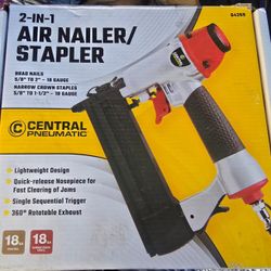 New 2 in 1 Air, 18 Guage Nailer/Stapler