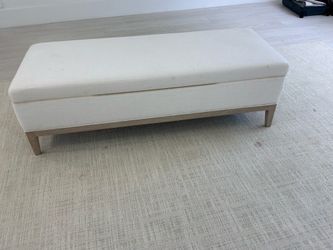 Restoration Hardware French Contemporary Upholstered Storage Bench