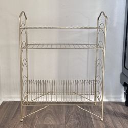 Urban Outfitters Vinyl Record Storage Shelf Gold