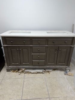 Brand New Double Sink Bathroom Vanity – Never Installed