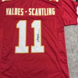 Marquez Valdes-Scantling Signed Autograph Custom Jersey With Players Ink COA - Kansas City Chiefs Autograph
