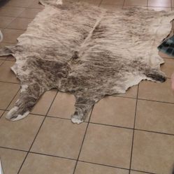 Brazilian Brindle cowhide rug