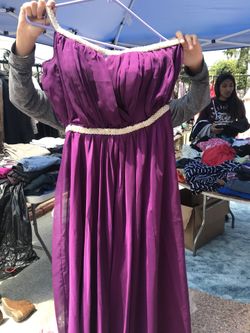 Eggplant one shoulder formal dress