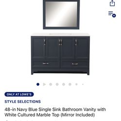 48 Navy Blue Vanity