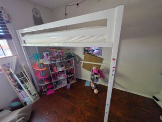 Twin loft metal bed frame