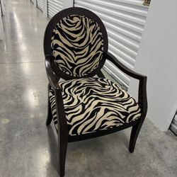 Zebra Print Fabric Chair (Major Discount)