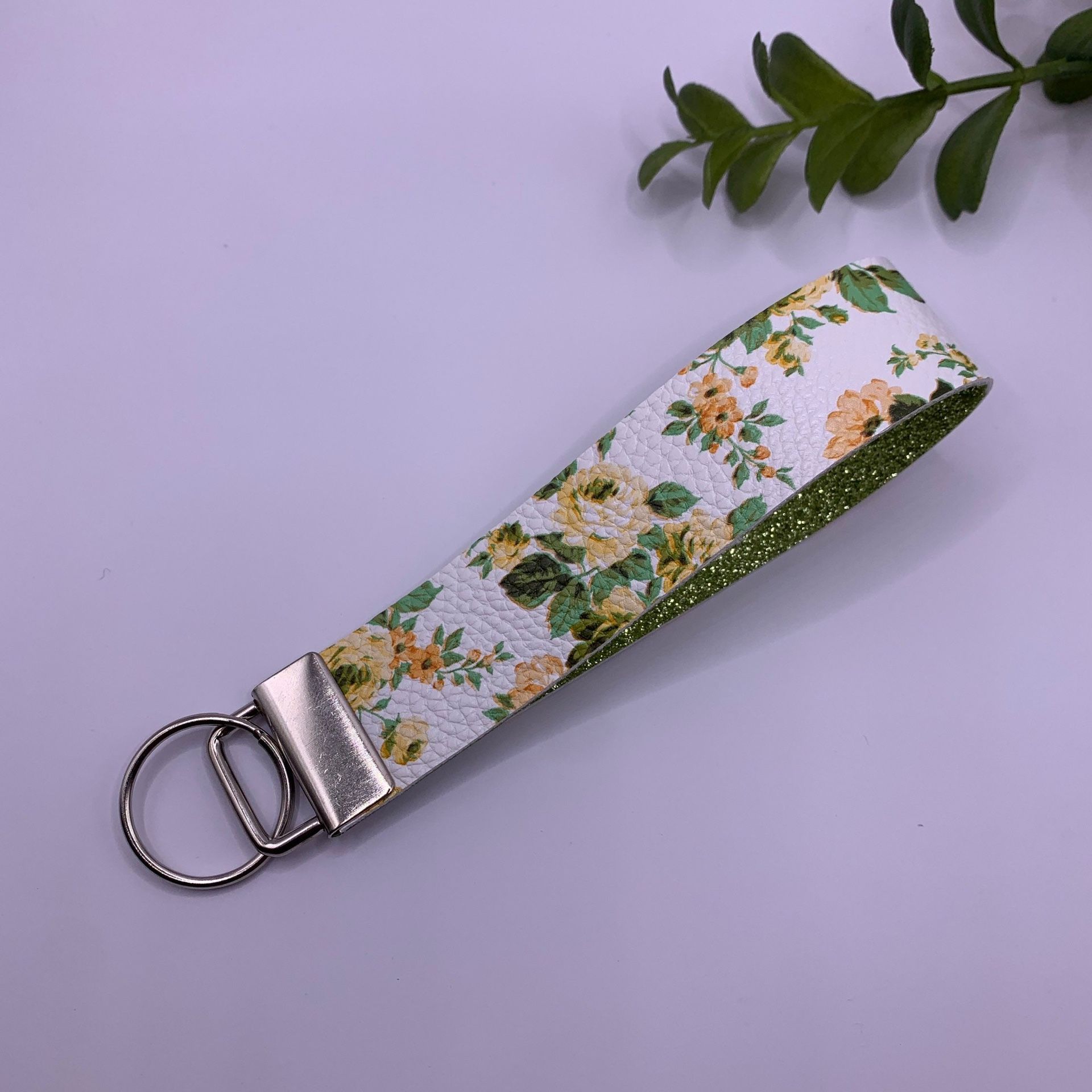 Wristlet Yellow/ Green Flowers