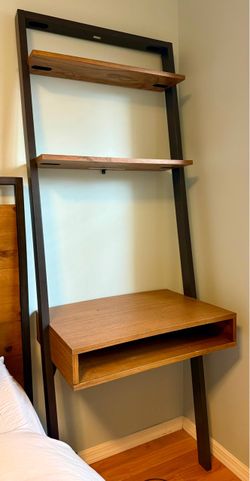 West Elm ladder desk and shelf - solid wood